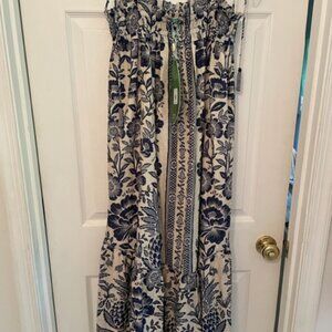 Farm Rio Blue Pineapple Garden Maxi Dress new with tags
